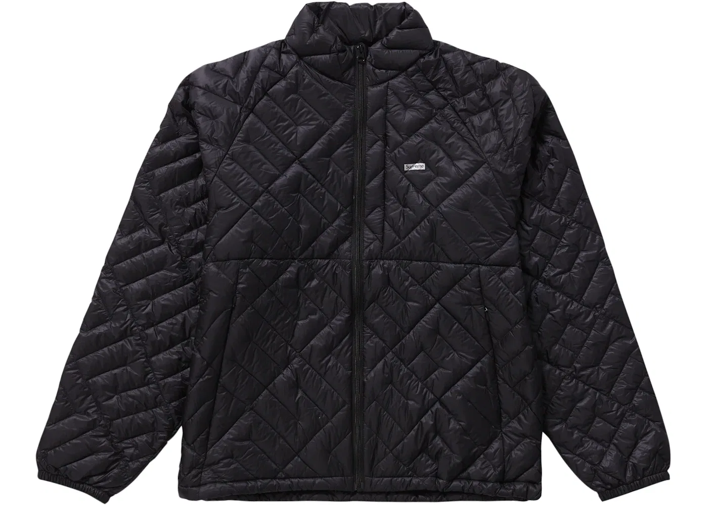 Мужская куртка стеганая с принтом Supreme Spellout Black
