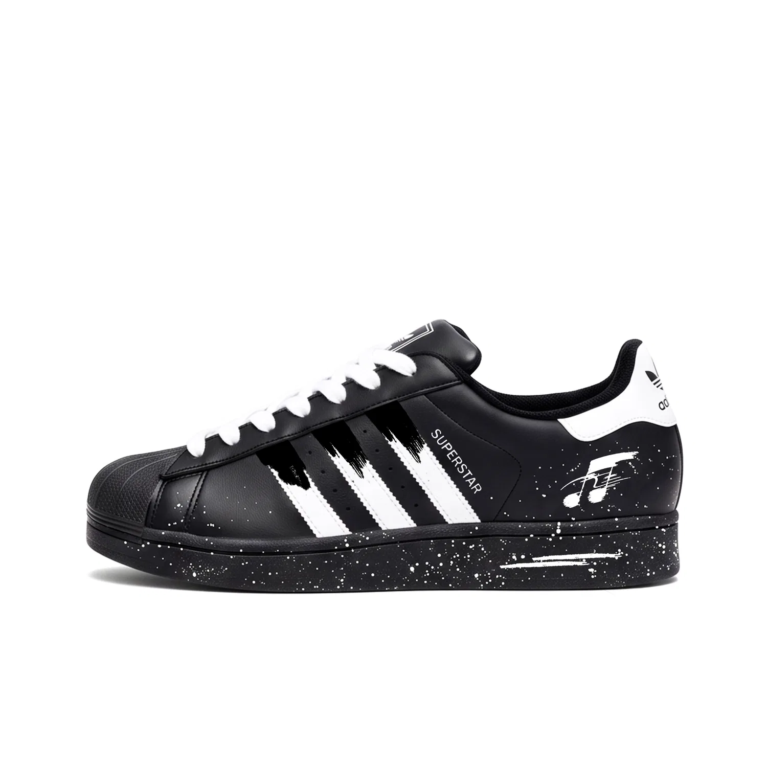 Детские кроссовки для скейтбординга с принтом Adidas Originals Superstar 2, Black — фото 3
