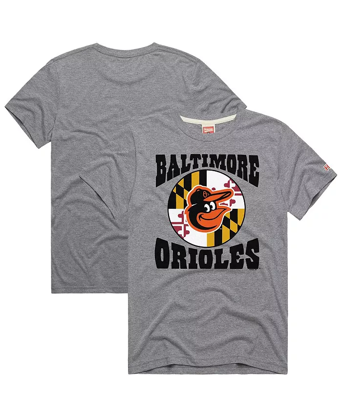 

Мужская серая футболка Baltimore Orioles Hyper Local Tri-Blend Homage