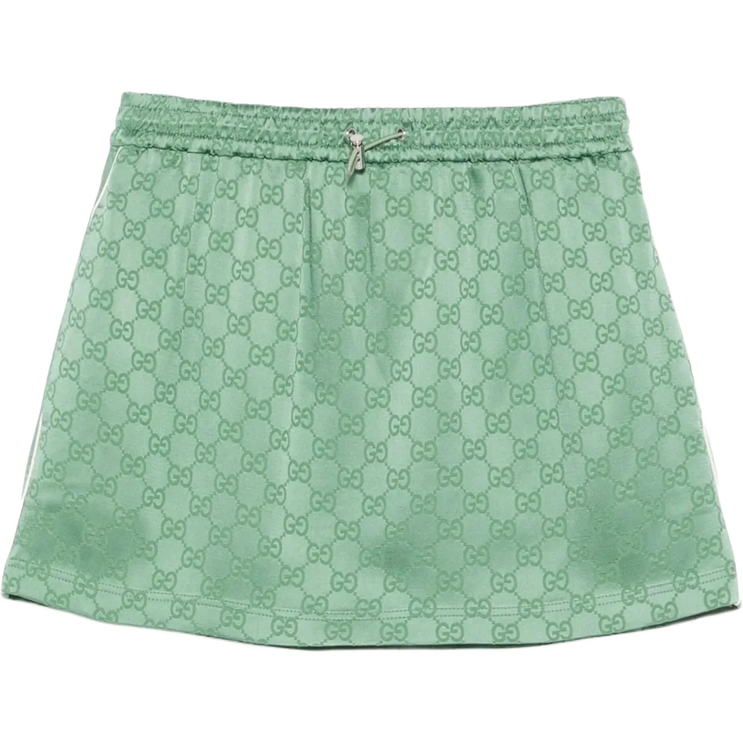 Женская мини-юбка из атласа GUCCI, Green