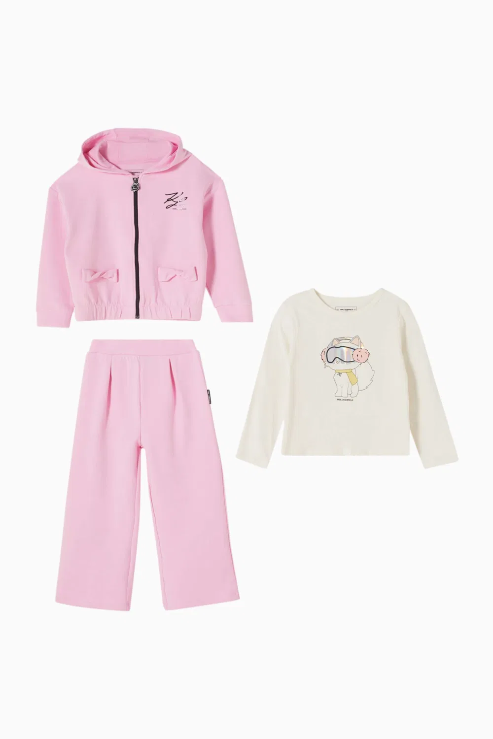 Комплект спортивный хлопковый Choupette Karl Lagerfeld Kids