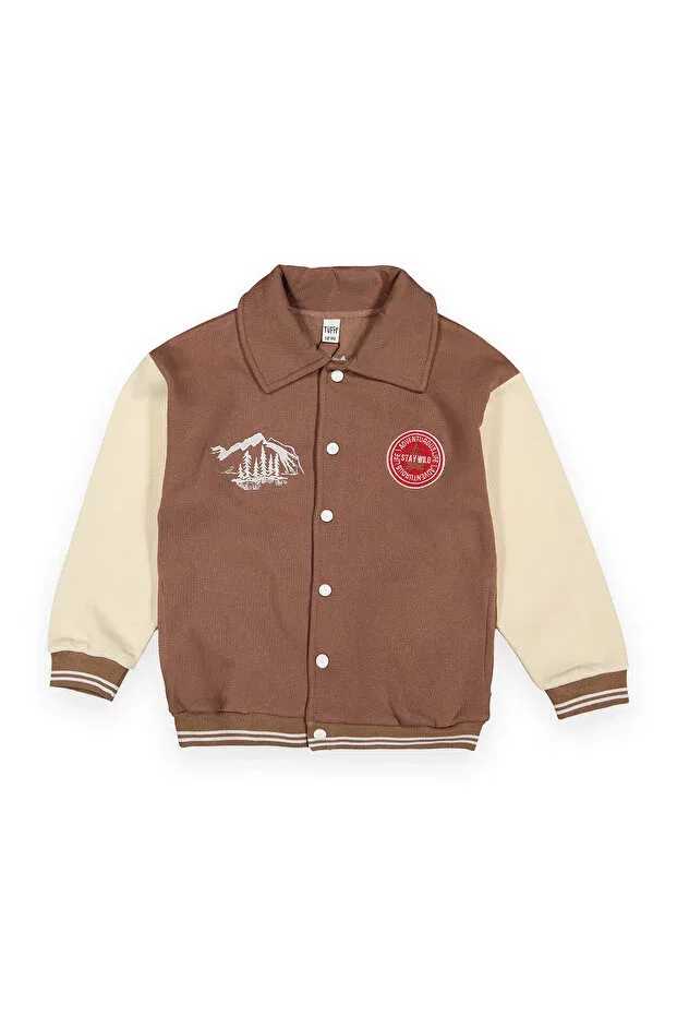 Детский жакет для мальчиков оверсайз с длинным рукавом Harika Kids, Brown