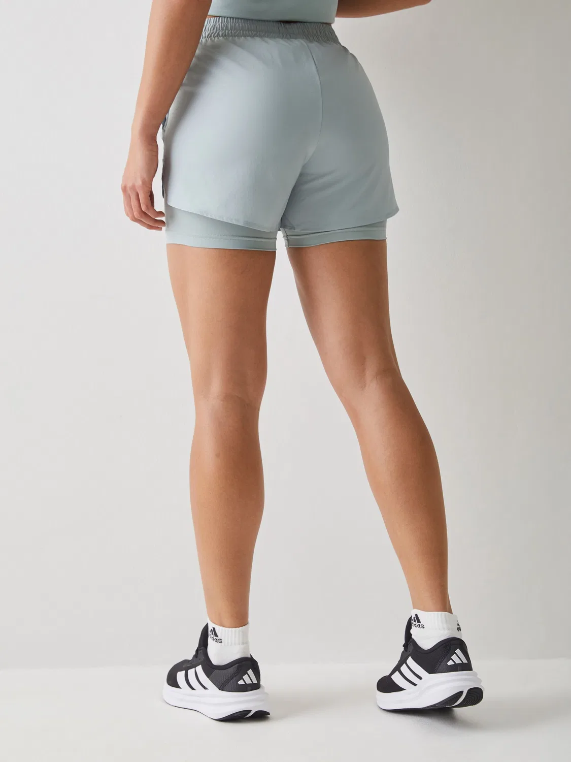 Шорты для тренировок 2-в-1 Workout Essentials adidas, бирюзово-синий — фото 3