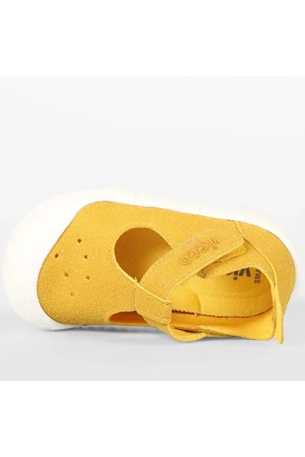 Детские спортивные кроссовки для девочек на липучке Loro ii first step baby Vicco, Yellow — фото 4