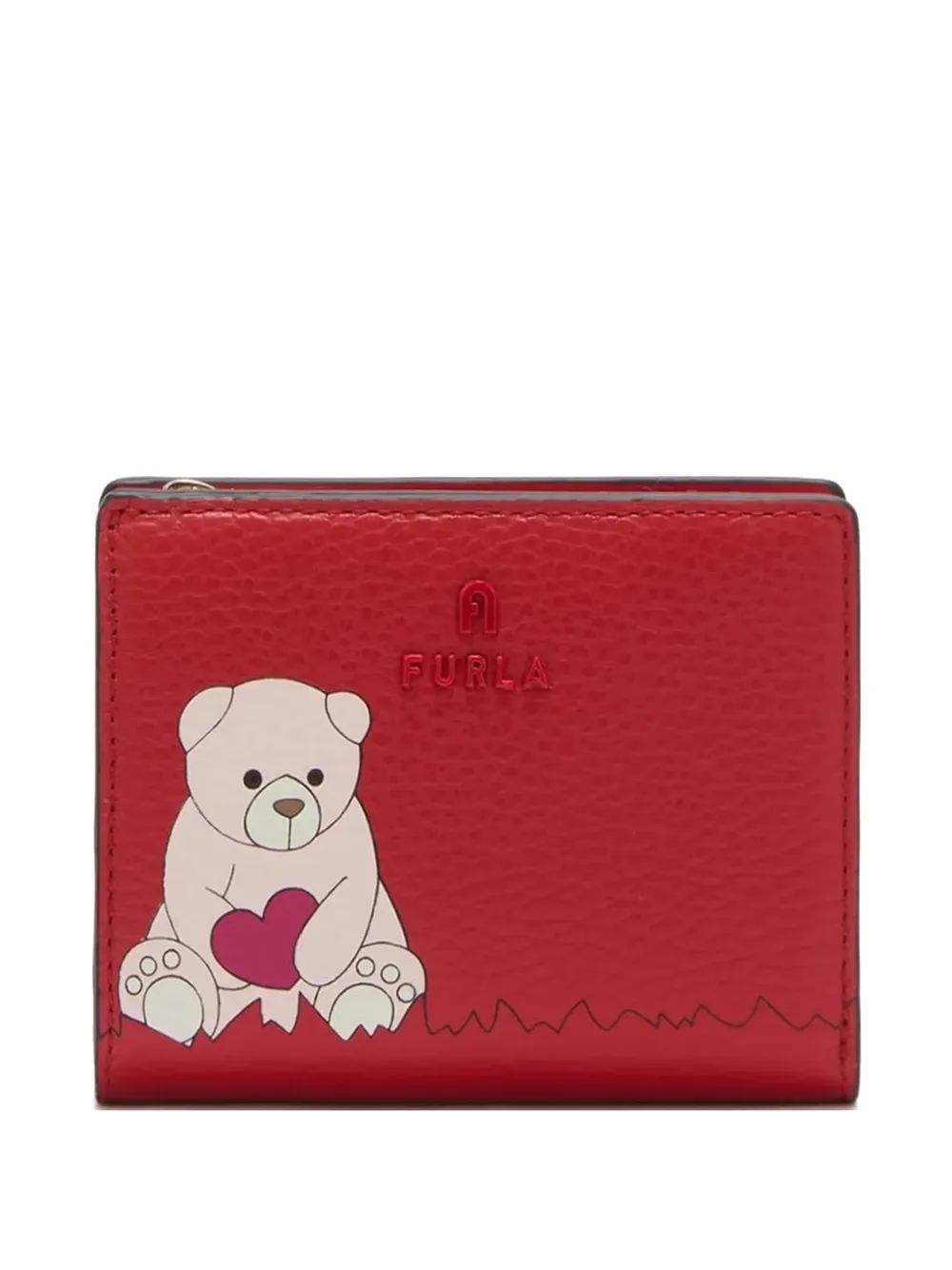 

Кошелек с принтом медведя Furla, красный