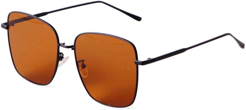 

Солнцезащитные очки в крупной металлической оправе для женщин, квадратной формы, с защитой от УФ-излучения UV400, для вождения и езды на велосипеде, для мужчин generic, C2 Black All Brown