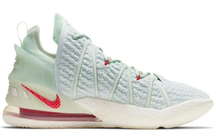 Кроссовки Nike LeBron 18, мятно-зеленый /красный — фото 2