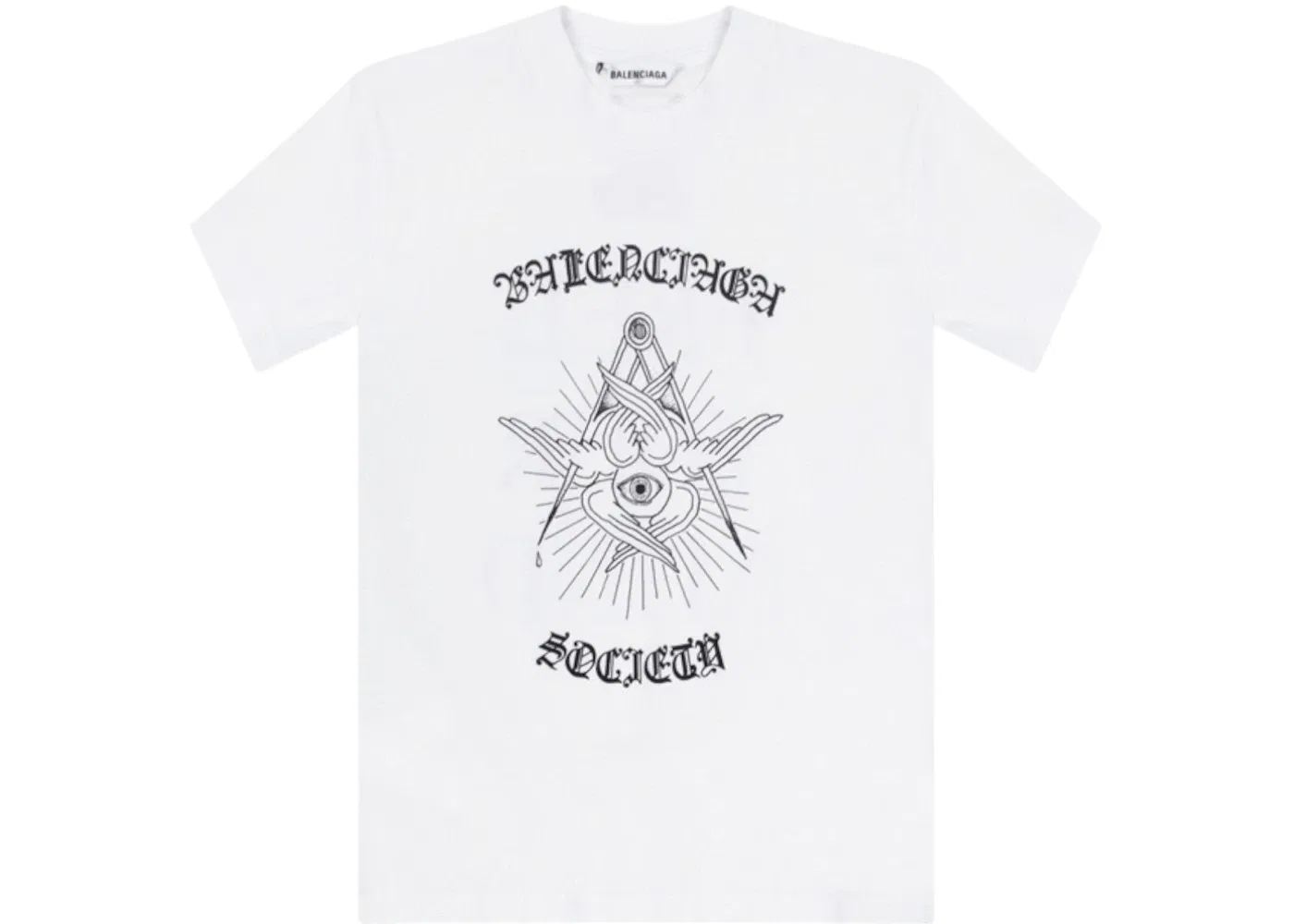 Женская футболка с принтом Free Your Mind Balenciaga, White