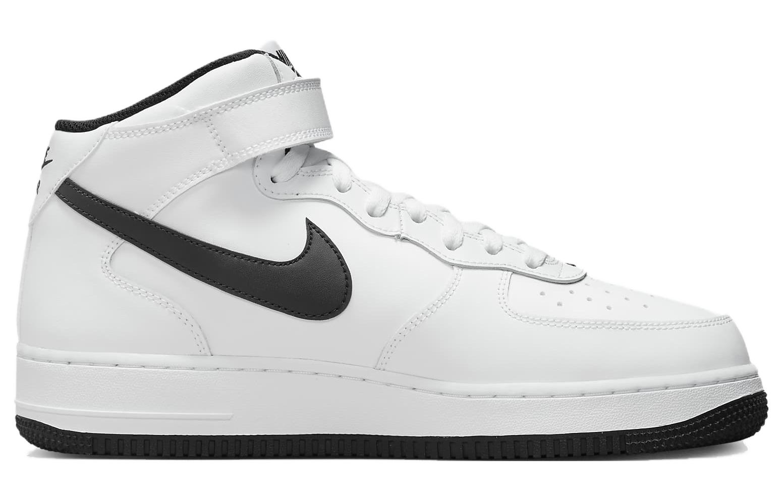 Кроссовки Nike Air Force 1 Mid, белый/черный — фото 2