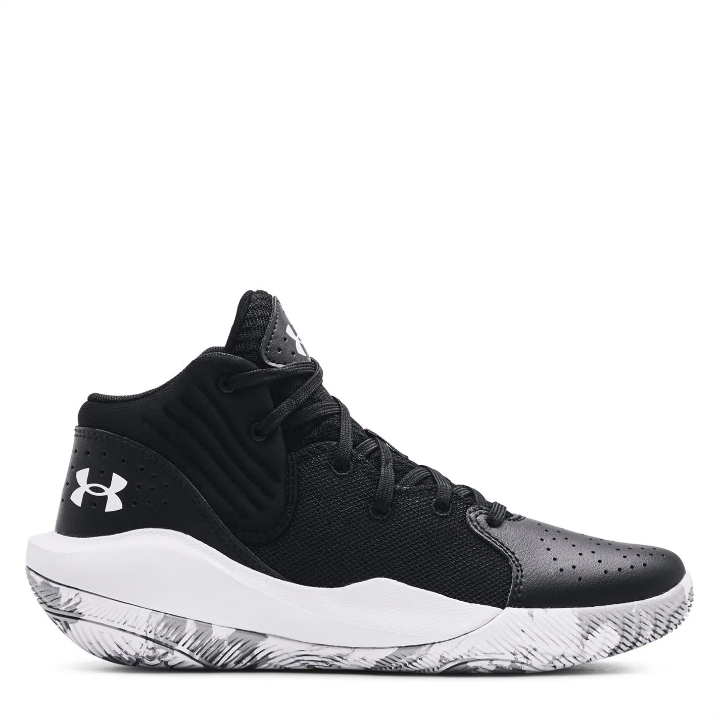 Детские баскетбольные кроссовки с закрытым носком Grade School Ua Jet '21 Basketball Shoes Under Armour, Black — фото 3