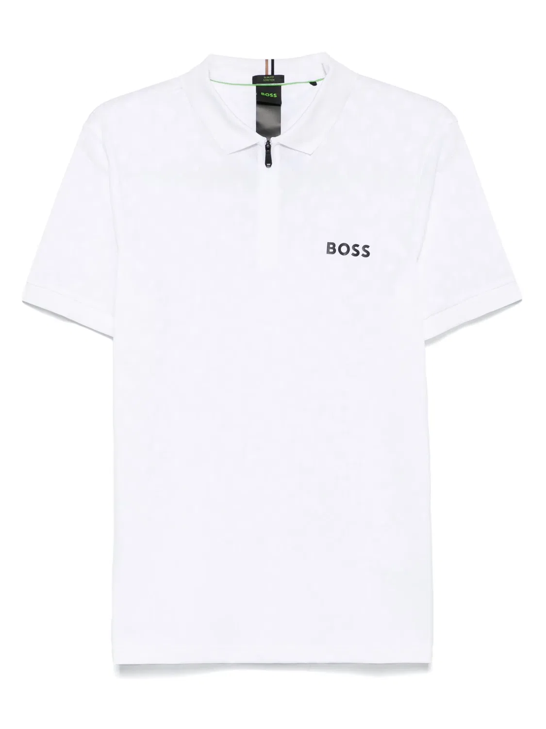 Поло с монограммой BOSS, белый