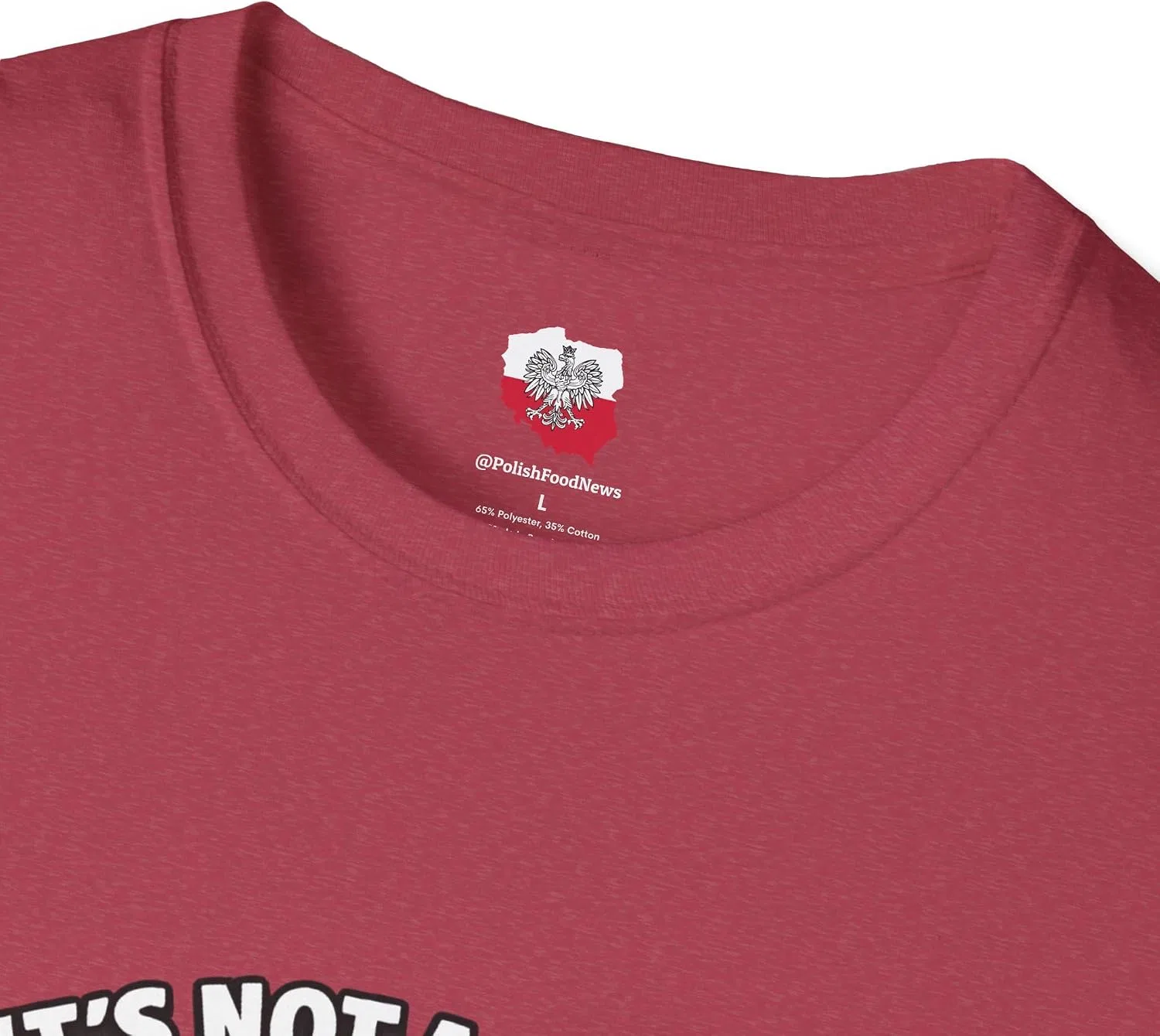 Женская футболка с принтом Kielbasa Party Tee, Heather Cardinal — фото 3