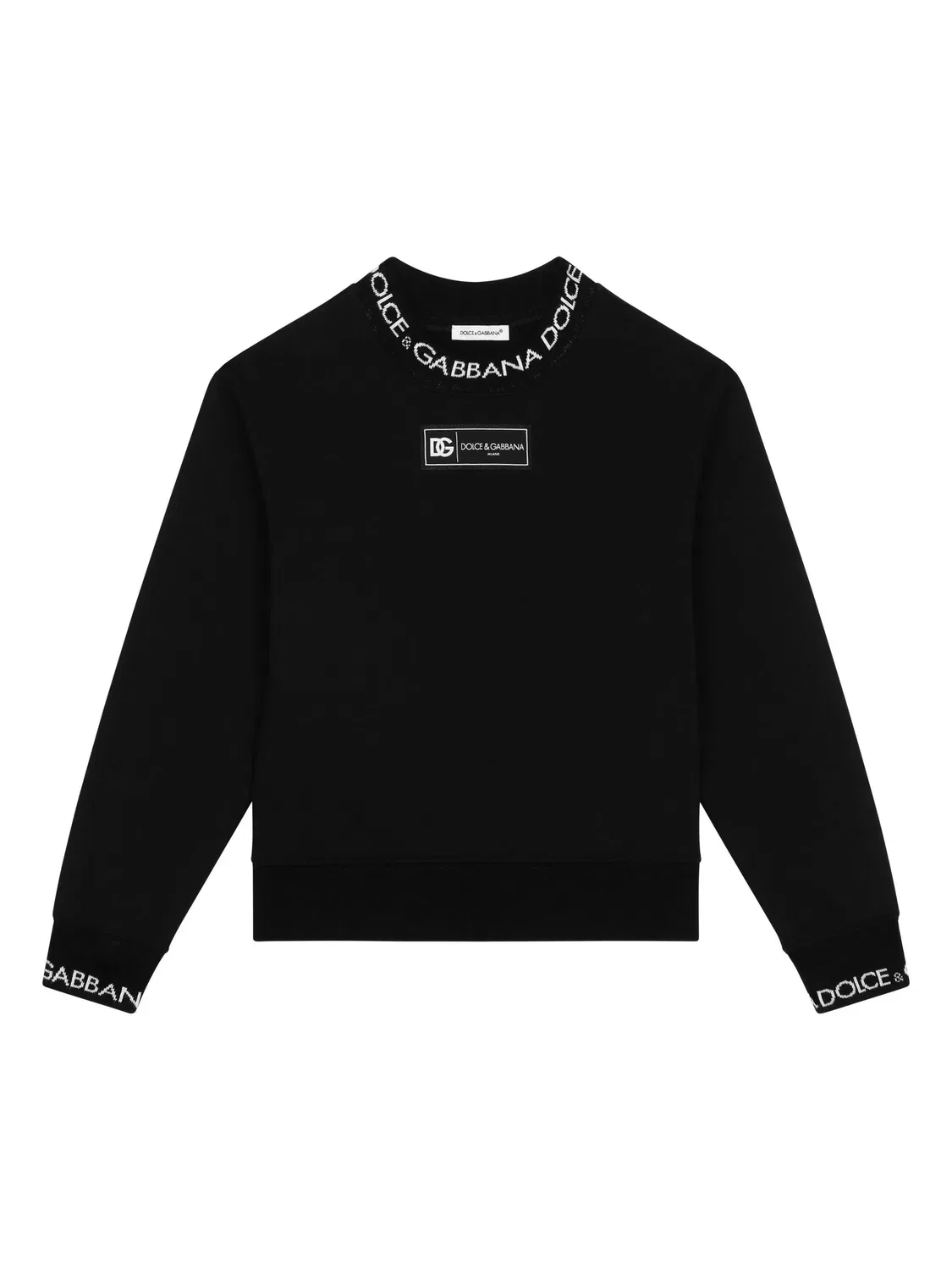 Свитшот с аппликацией-логотипом Dolce & Gabbana, черный