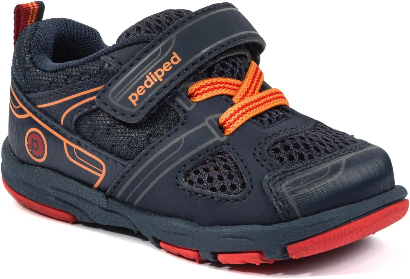 Детские кроссовки для мальчиков Mars Athletic Sneaker pediped, Navy/Orange — фото 2