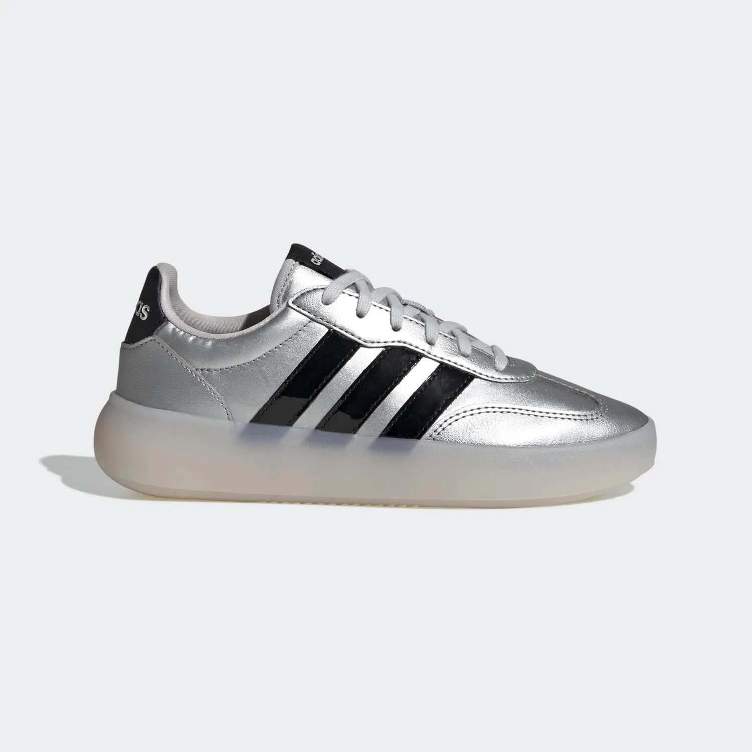 Детские кроссовки с металлическим верхом Adidas Sportswear, Silver Metallic/Core Black/Chalk White — фото 2