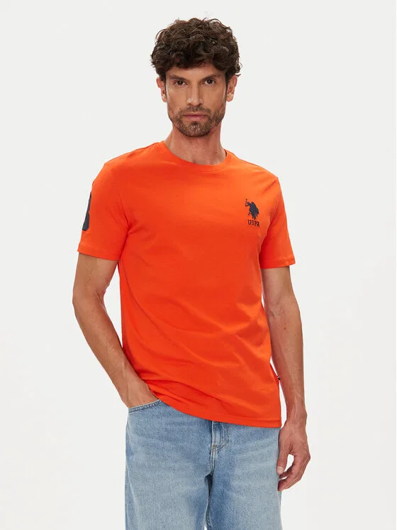 Футболка slim fit U.S. Polo Assn., оранжевый