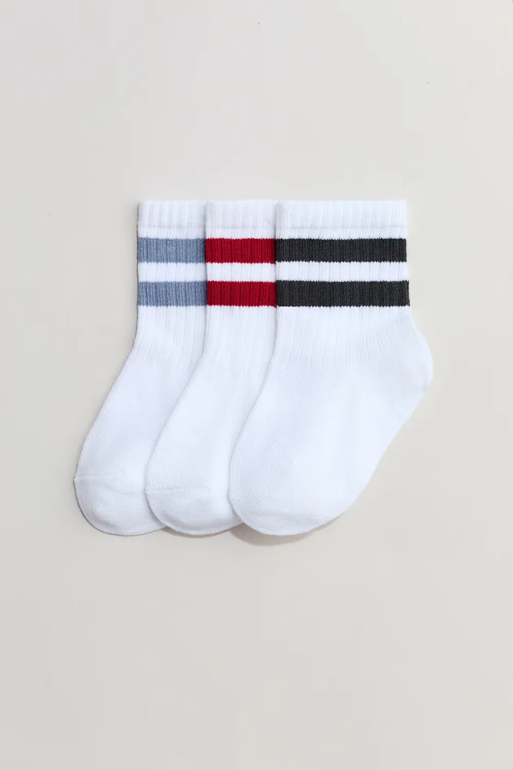 3 упаковки носков H&M, Weiß/Gestreift