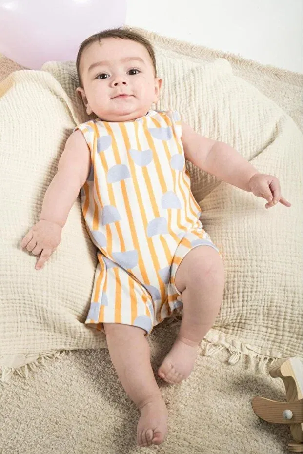 Детский комбинезон с принтом Basics Baby Fou, White