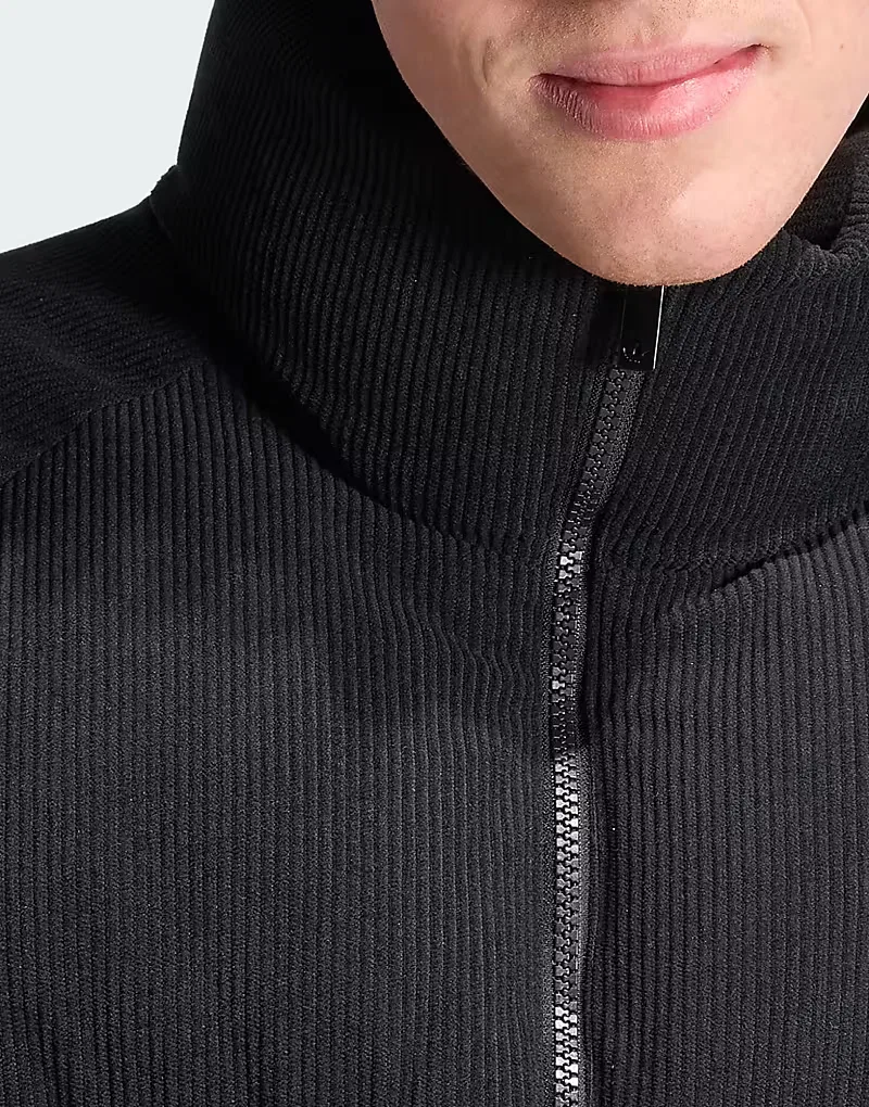 Пуховая куртка Adidas Originals из вельвета, черный — фото 3