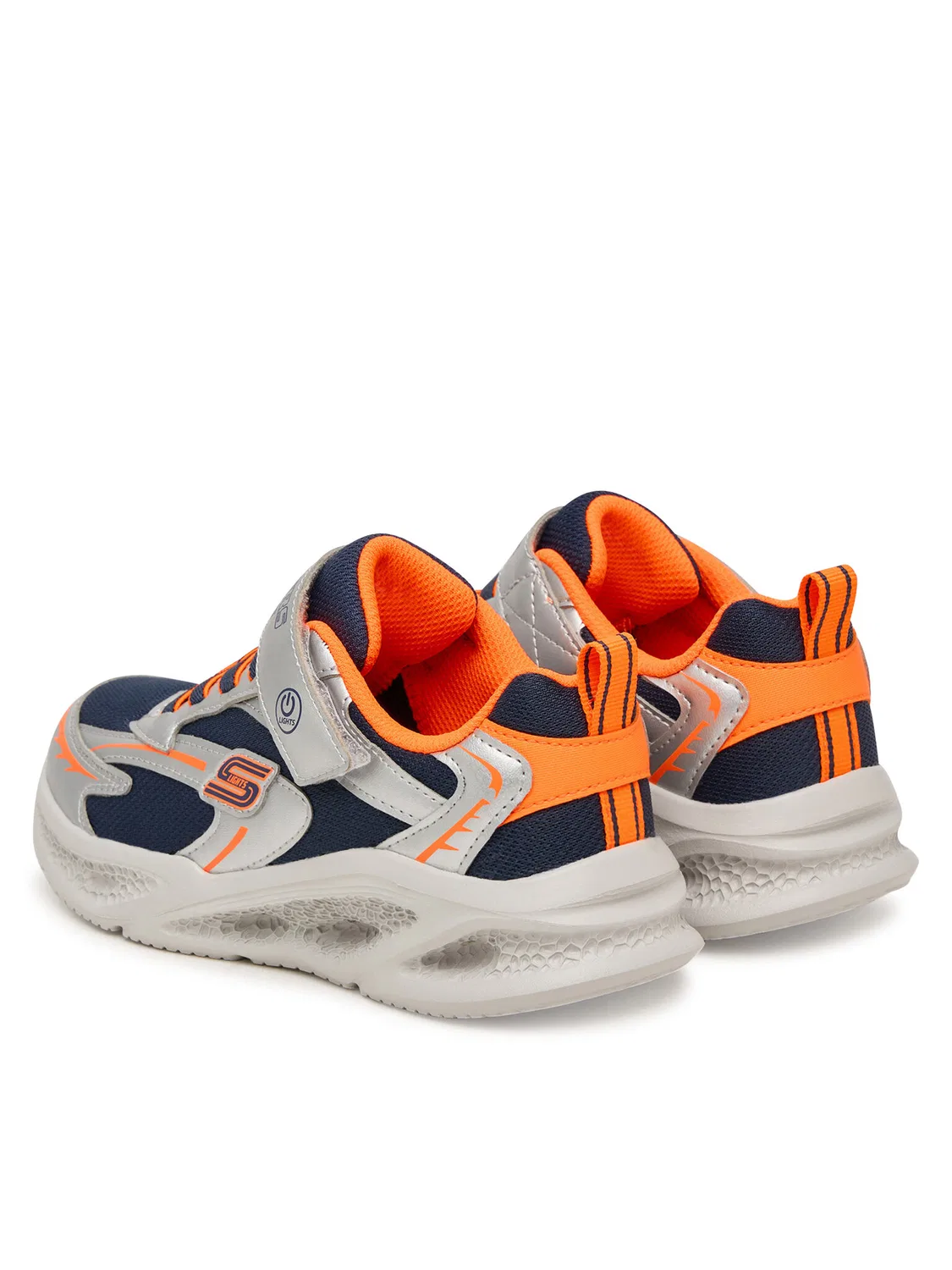 Кроссовки для мальчика Meteor-Lights Glow-Strider Skechers, серебристый — фото 3