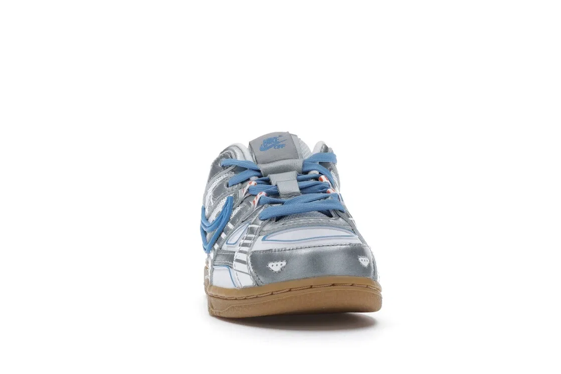 Детские кроссовки Lifestyle с деконструированными элементами Nike Air Rubber Dunk Nike, White/University Blue-White — фото 2
