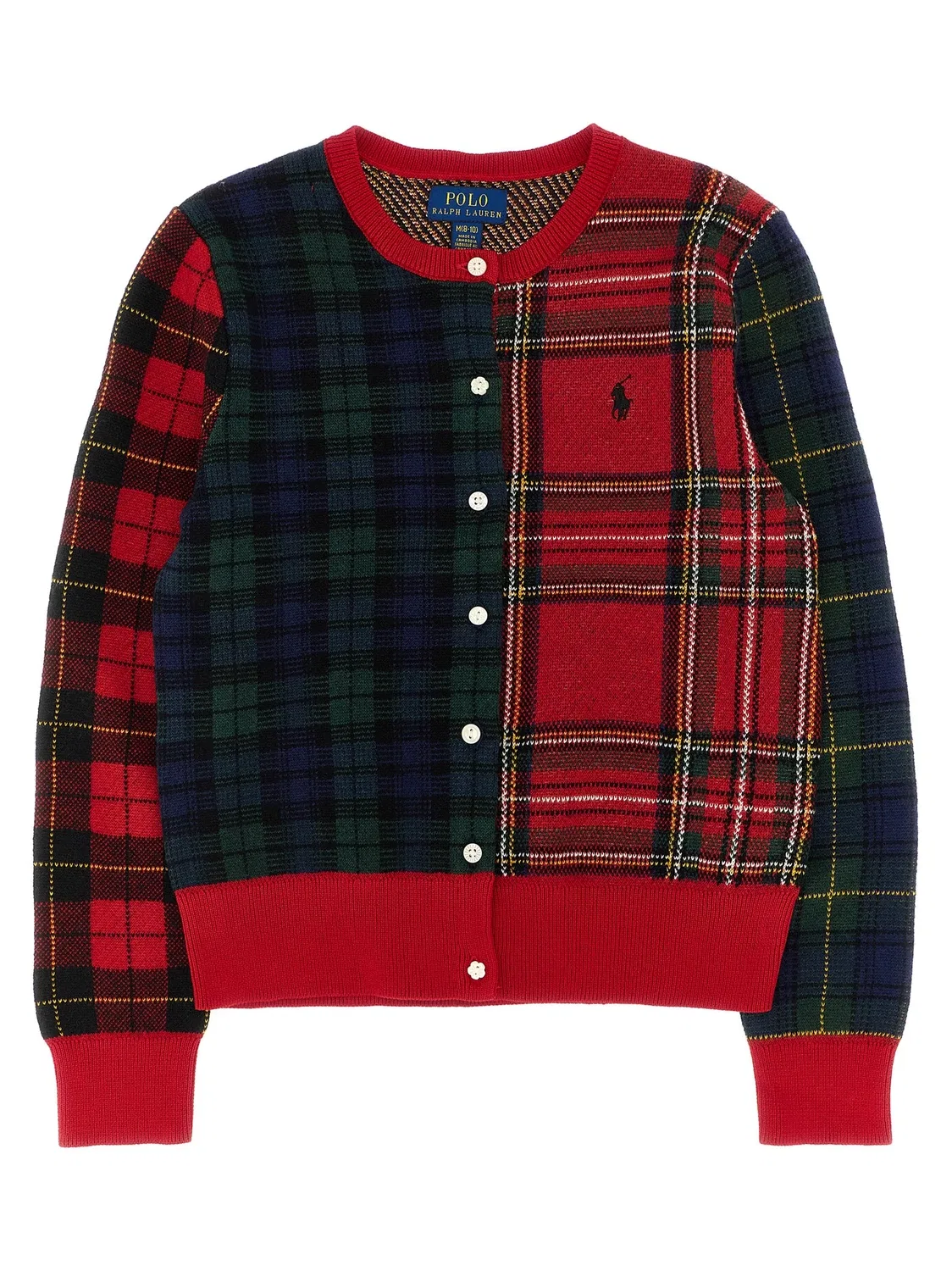 Комплект из шотландского кардигана и топа Polo Ralph Lauren, красный