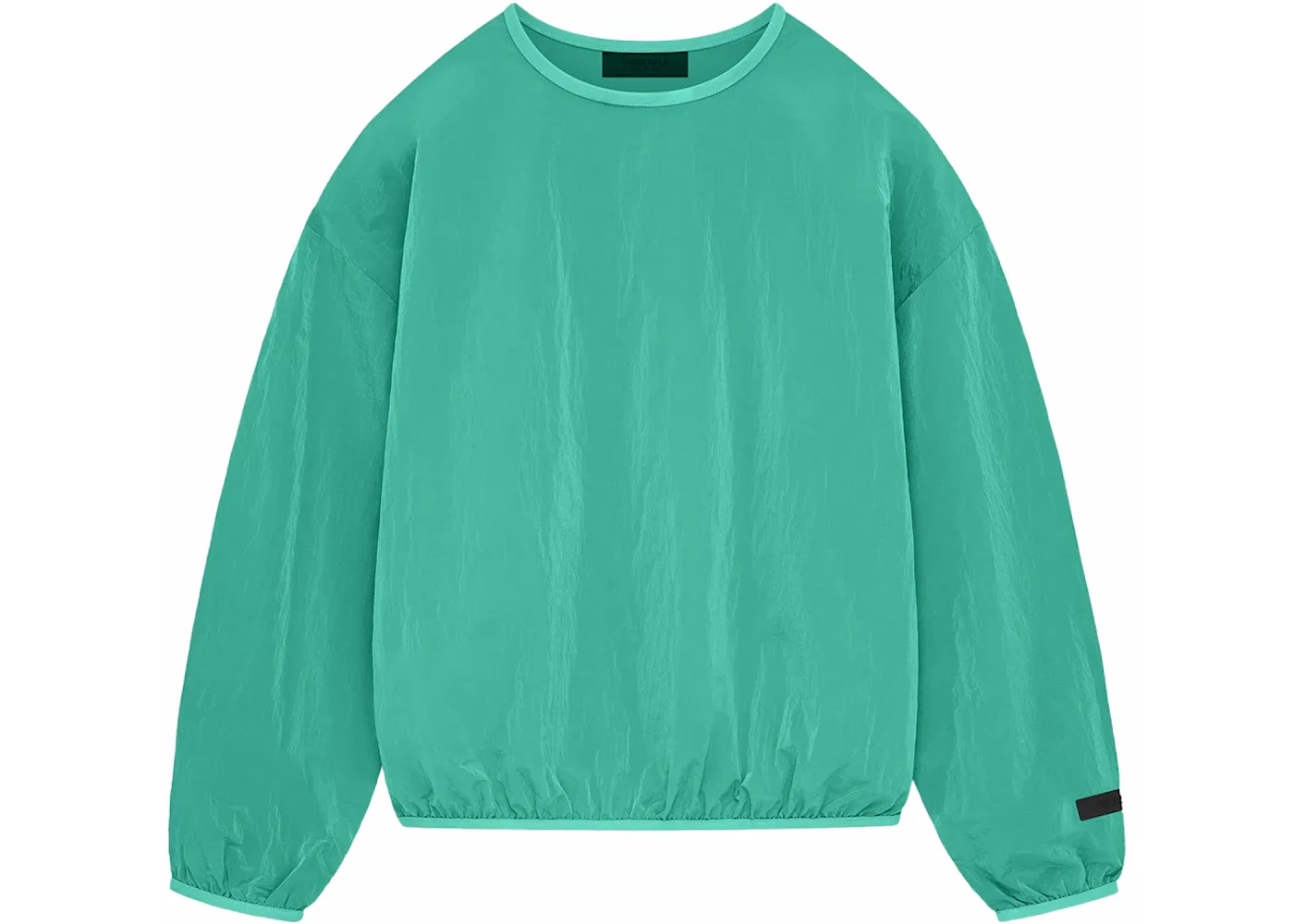 Мужской пуловер из крашеного нейлона Crinkle Nylon Crewneck Fear of God, Mint Leaf