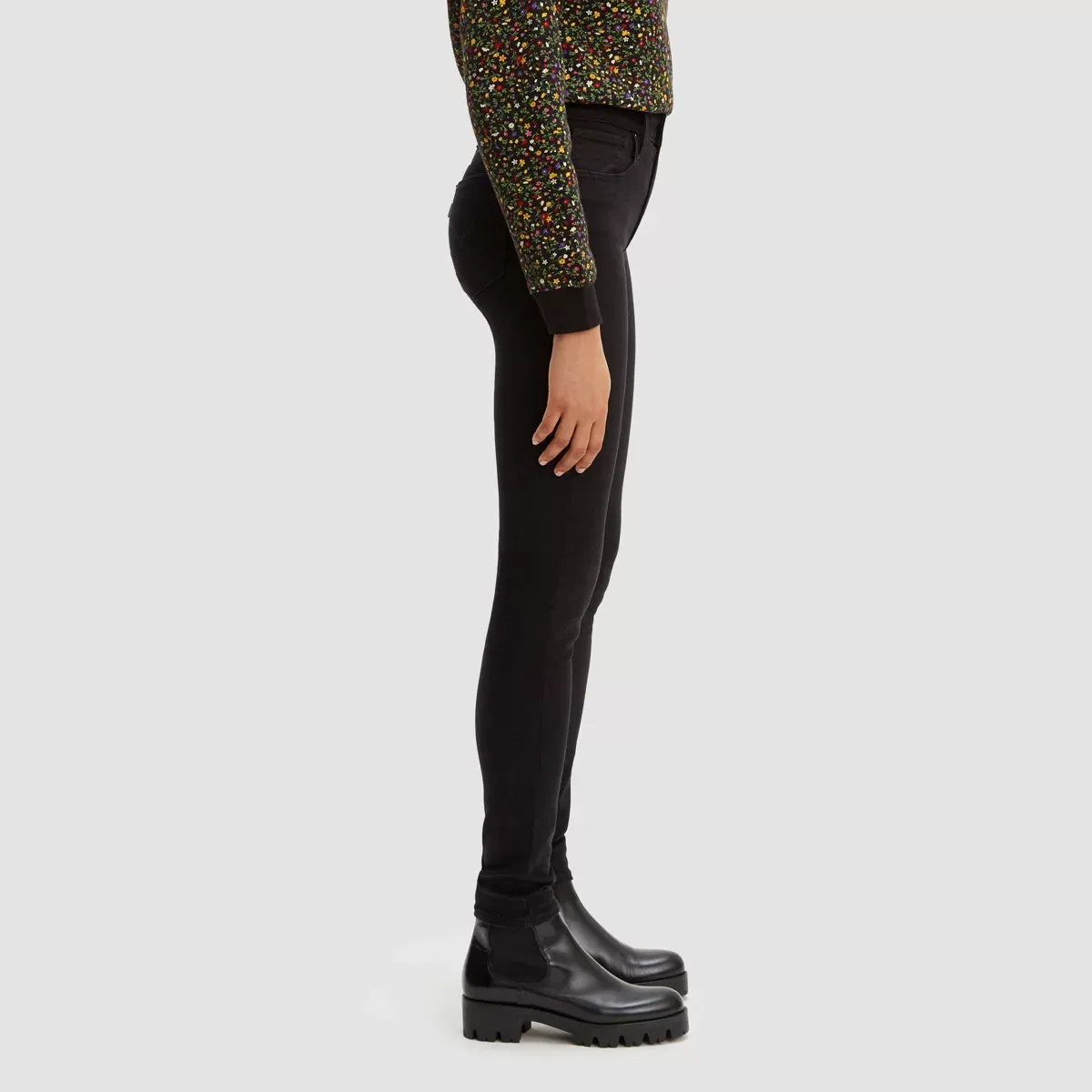 Женские джинсы скинни с высокой талией Levi's Soft Black — фото 2