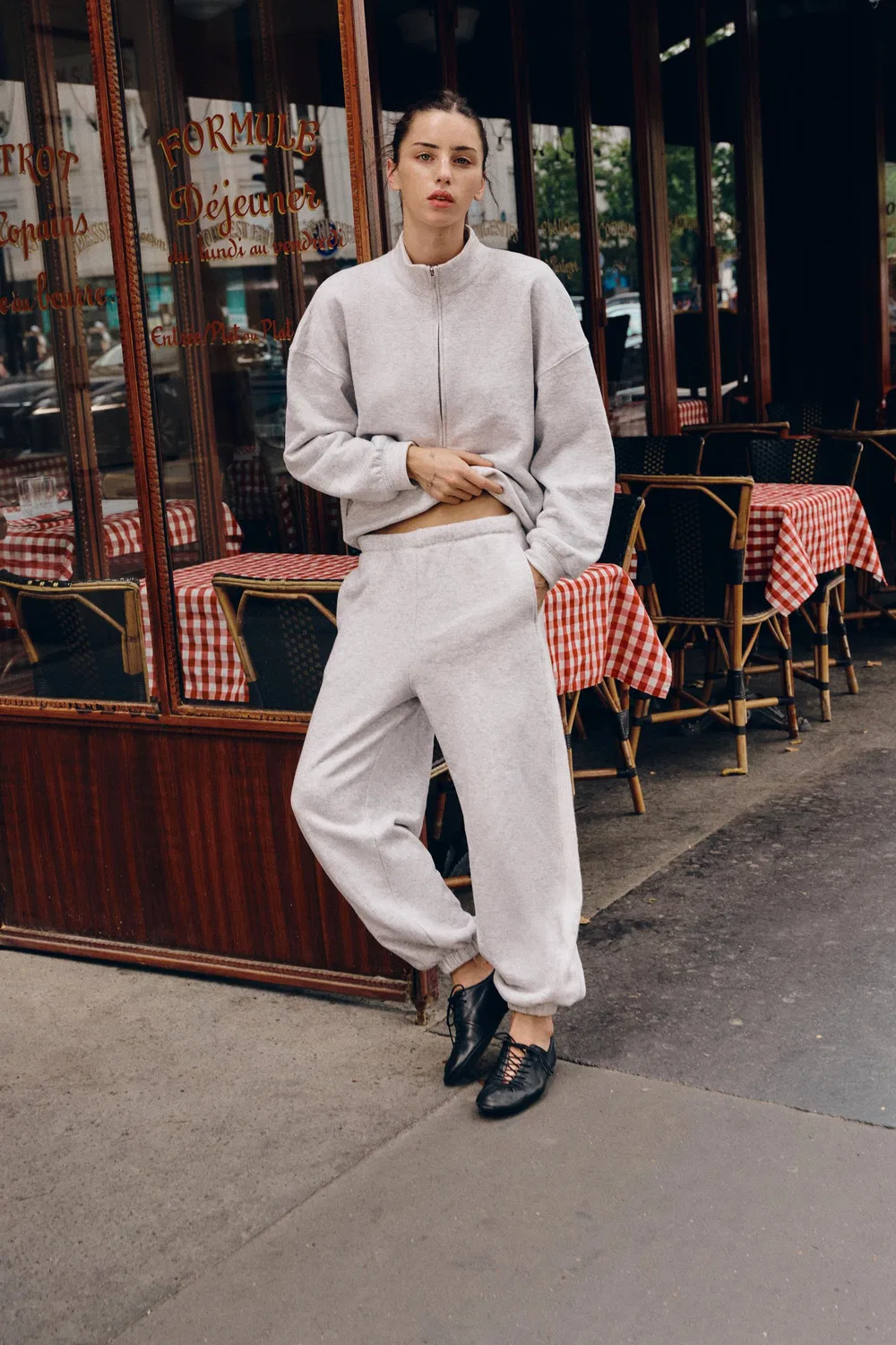 Флисовые спортивные штаны ZARA, Grey marl
