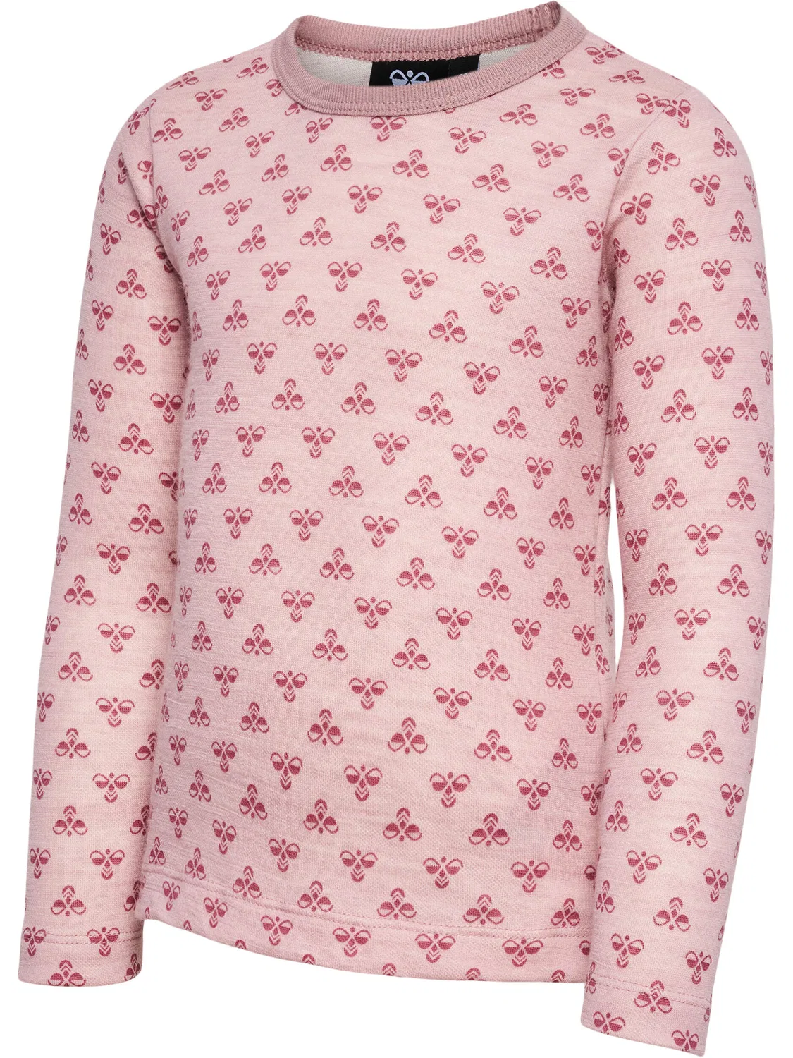 Детская футболка с длинным рукавом Hmlvilmo Hummel, Violett Hellrosa Blutenblattbeige — фото 4