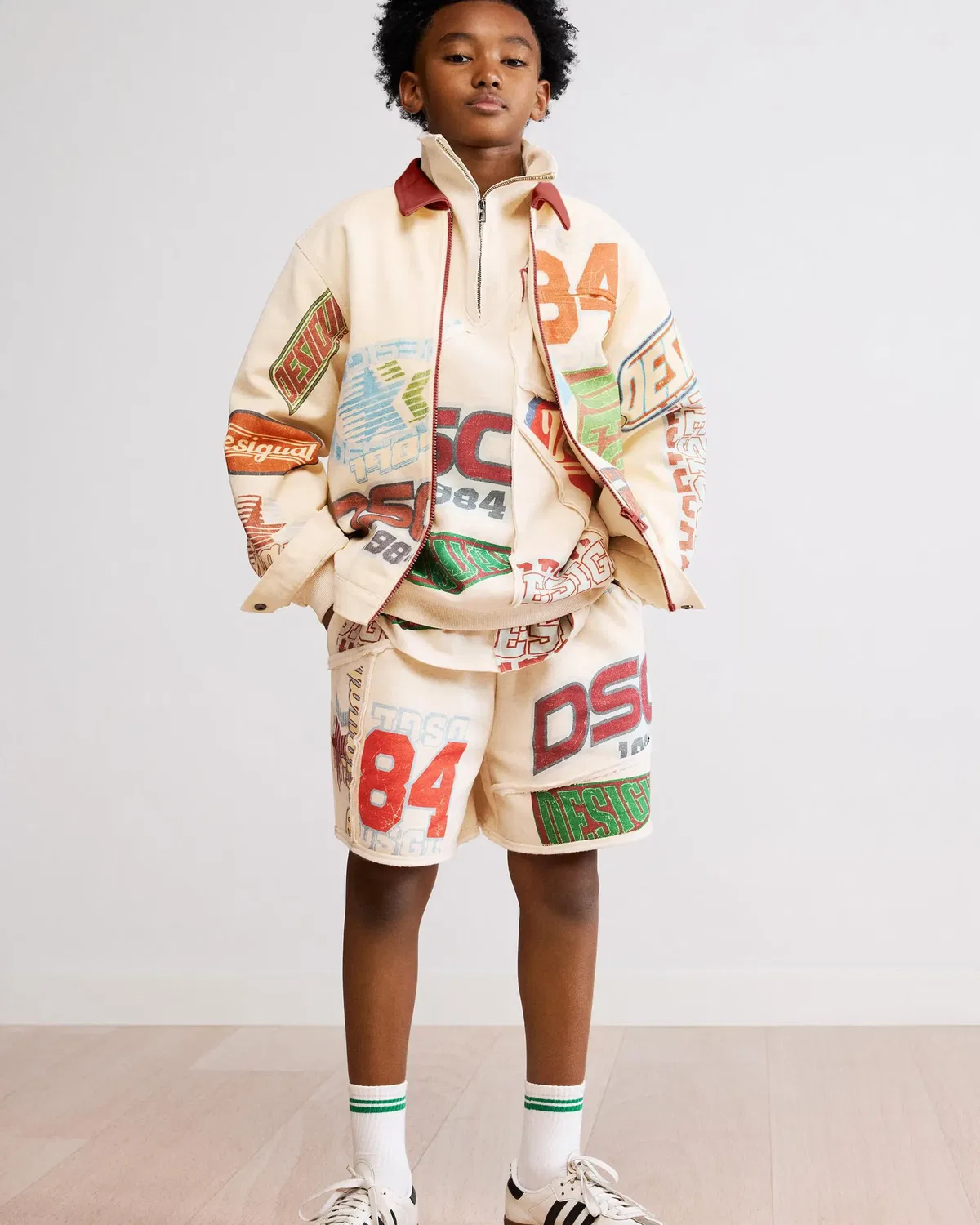 Детская куртка для мальчиков с принтом Desigual, Blanco — фото 2