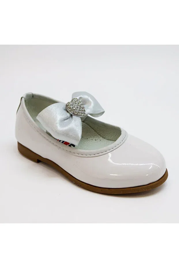 Детские балетки для девочек с принтом Heart-Shaped orthopedic girls' ballet flats Tekiner, White