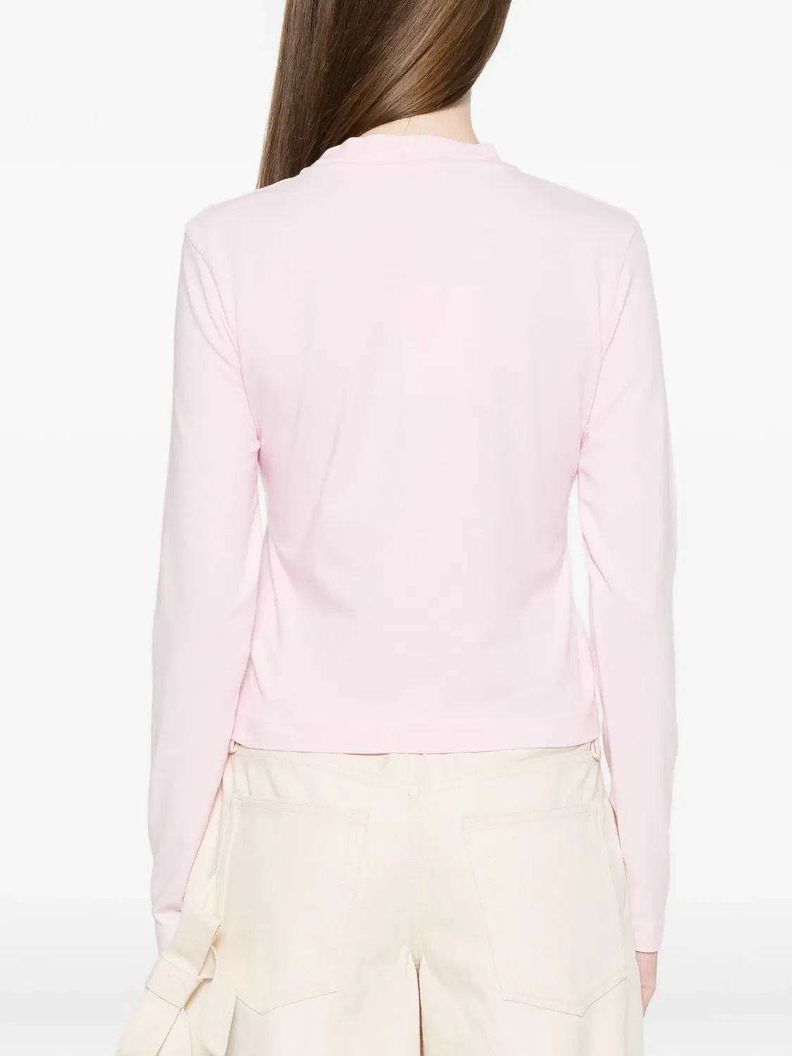 Футболка с логотипом из грубого жемчуга Jacquemus, розовый — фото 2