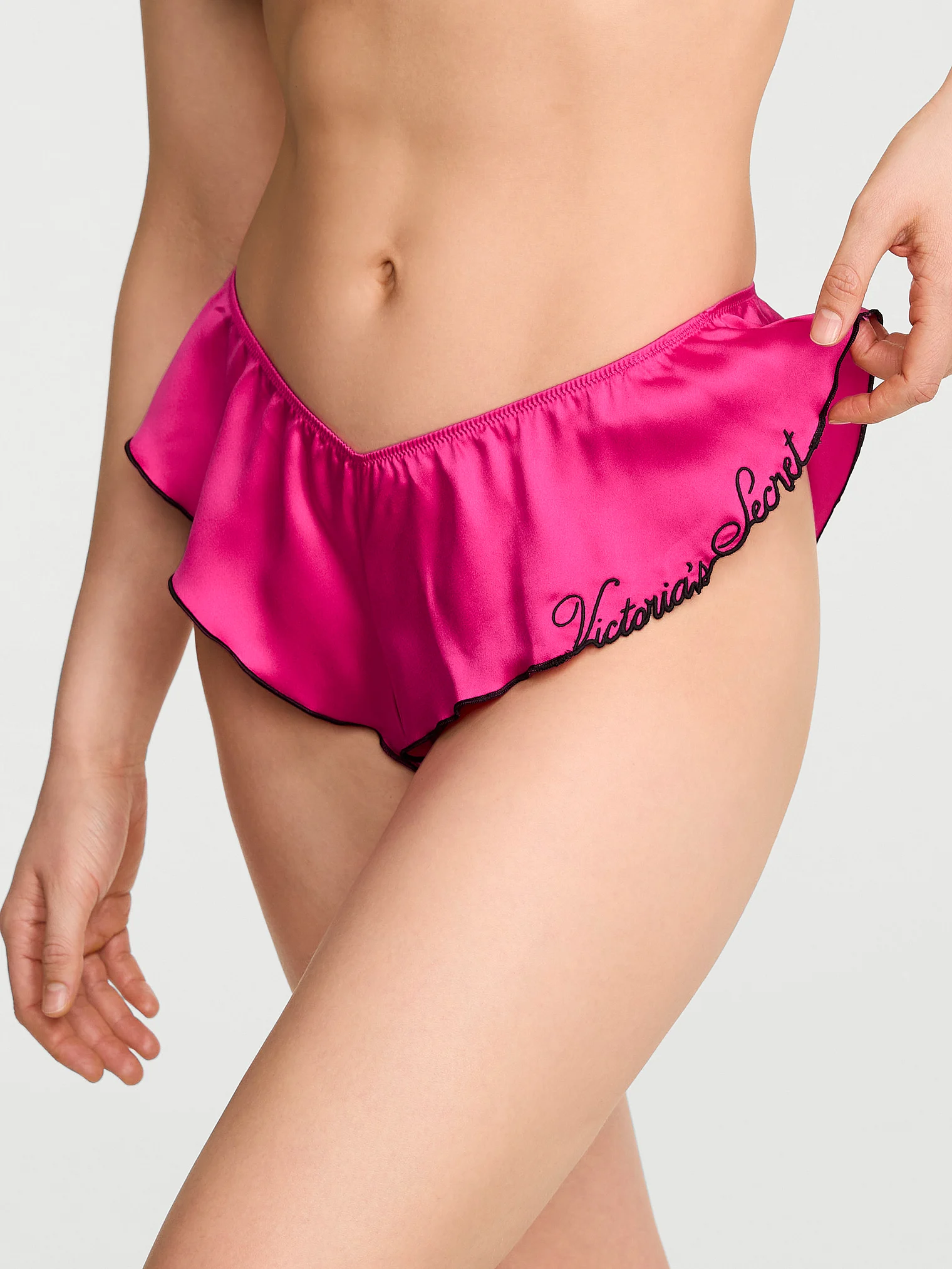 

Трусы Victoria's Secret Satin Flutter Cheeky, ярко-розовый
