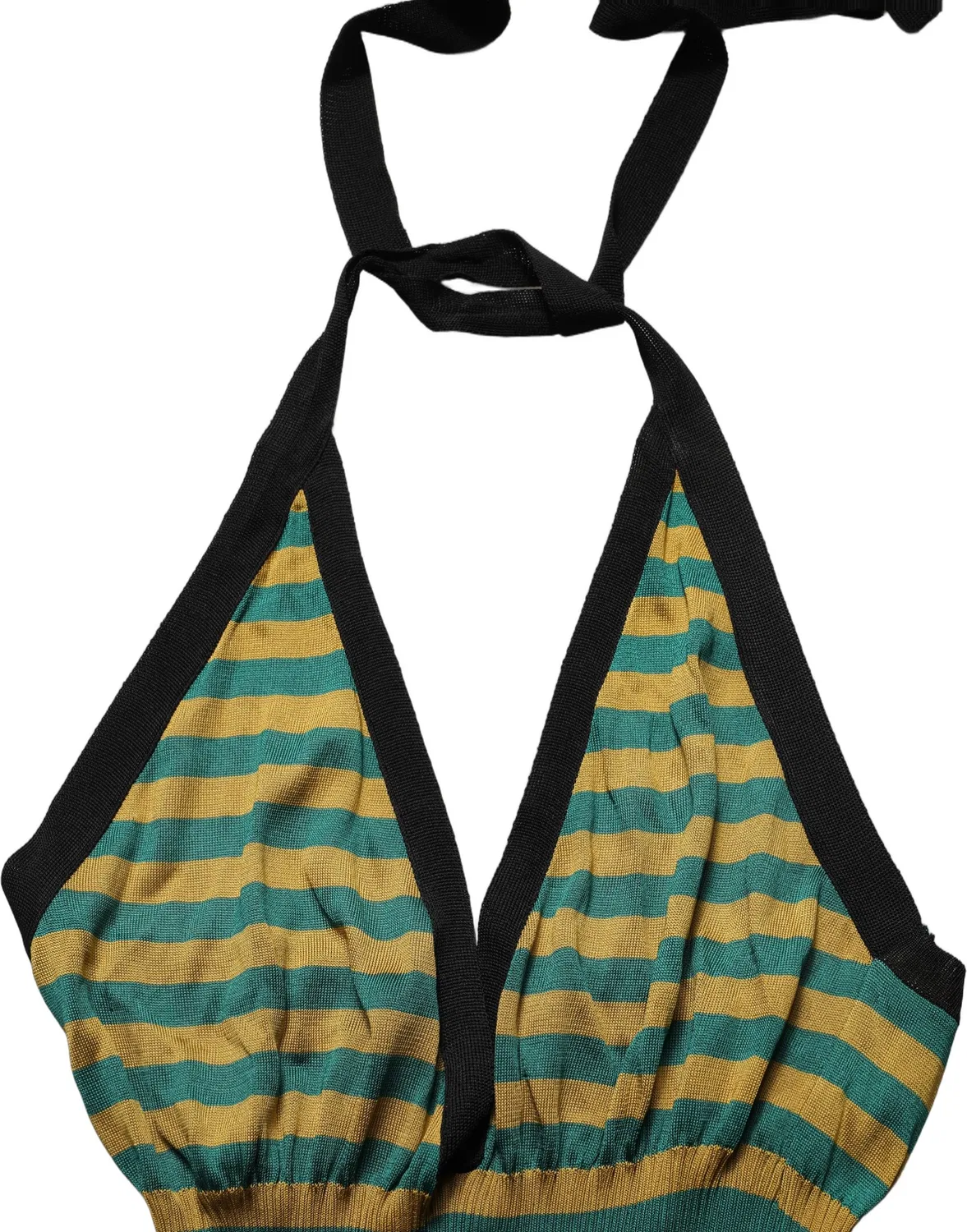 Женский топ-халтер без рукавов с полосками Multicolor Stripes Dolce & Gabbana, Multicolor
