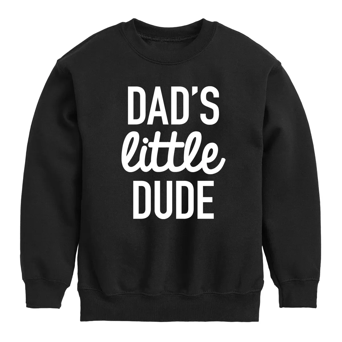 Детский свитшот с принтом Dad Set Little Dude Instant Message, Black