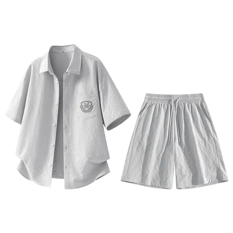 Детский комплект из рубашек 2 шт MINISO, Reef Gray Sparking Upward Chest Logo