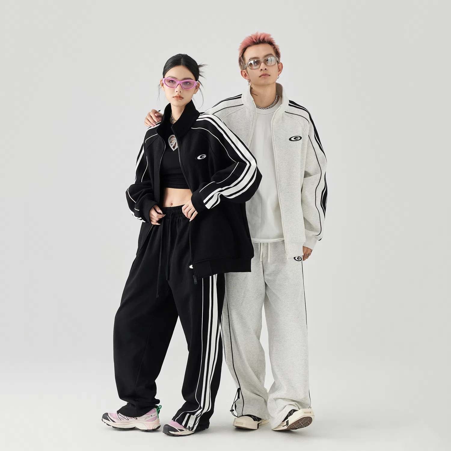Детский комплект из свитшота и брюк с принтом GOLFCROSS, Black Set — фото 4
