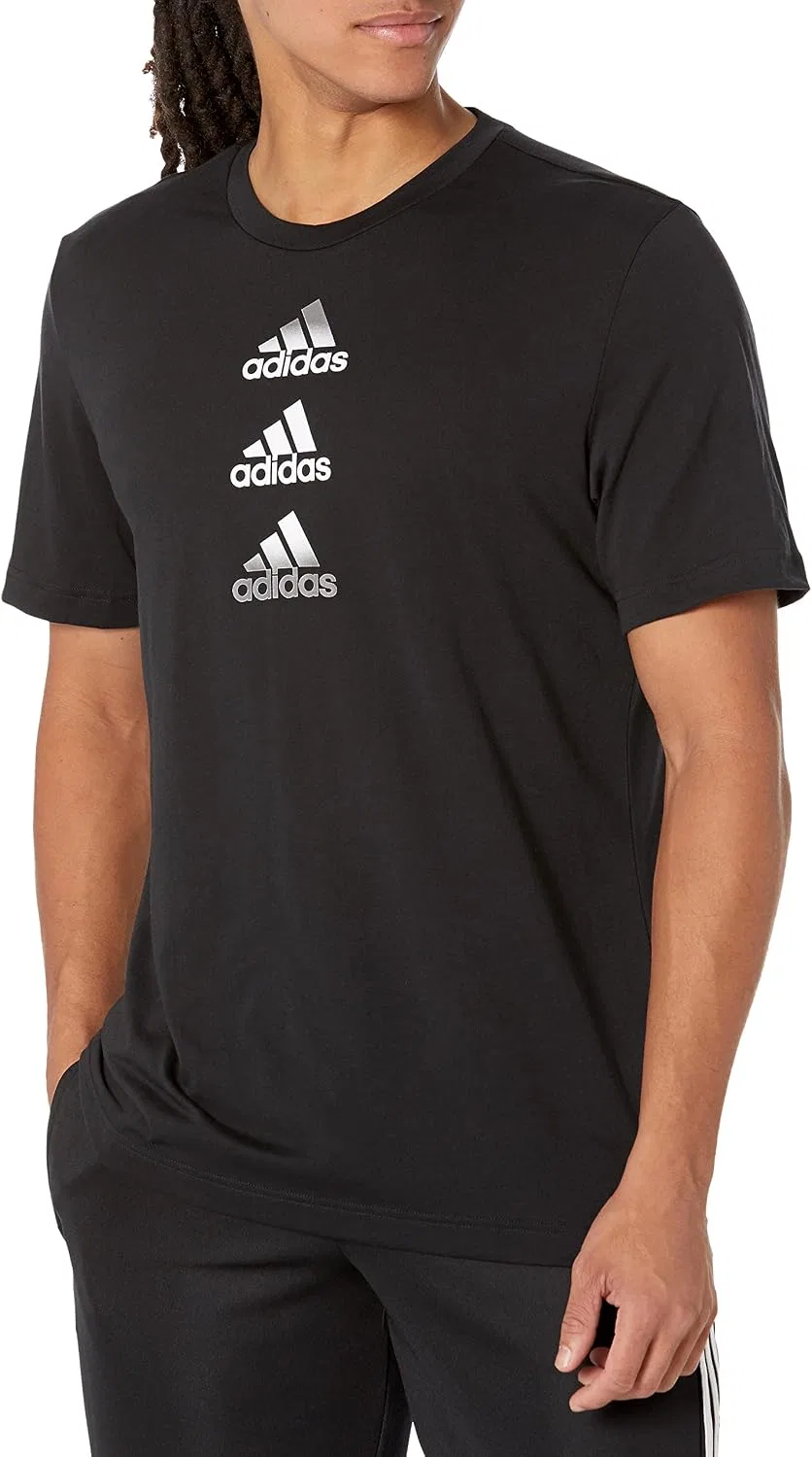 Мужская тренировочная футболка Designed 2 Move Logo Tee adidas, Black — фото 2