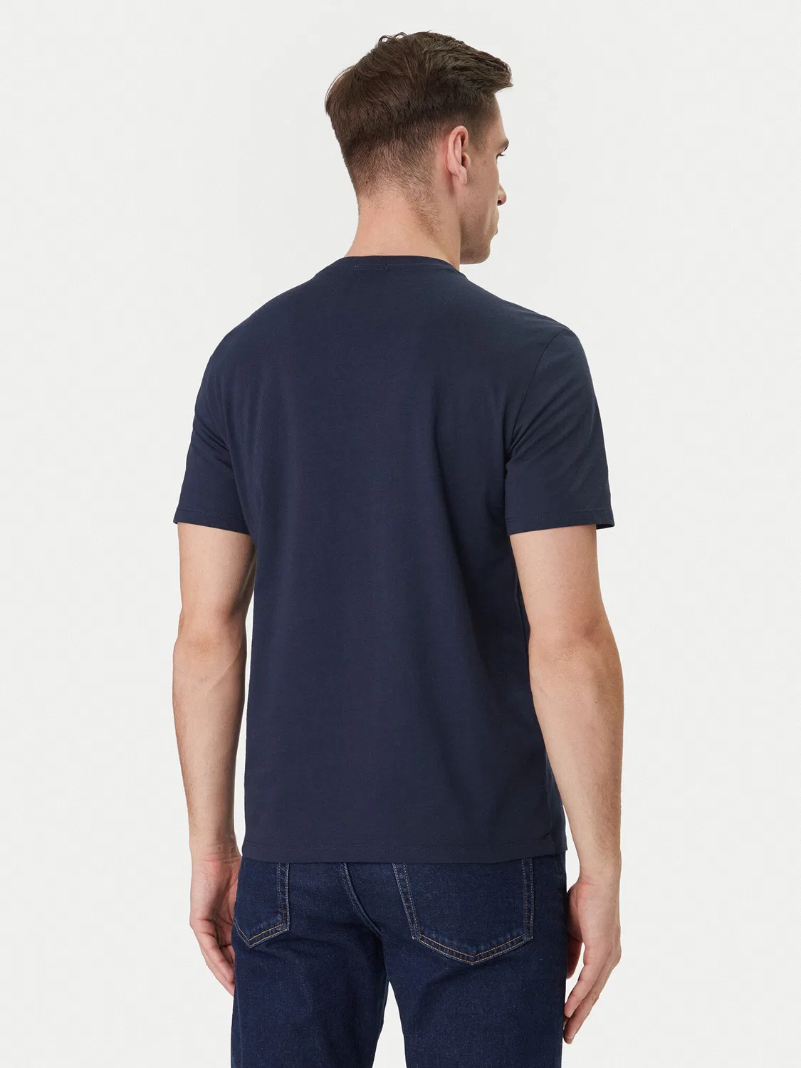 Мужская футболка стандартного кроя Micro Logo Calvin Klein, темно-синий — фото 3