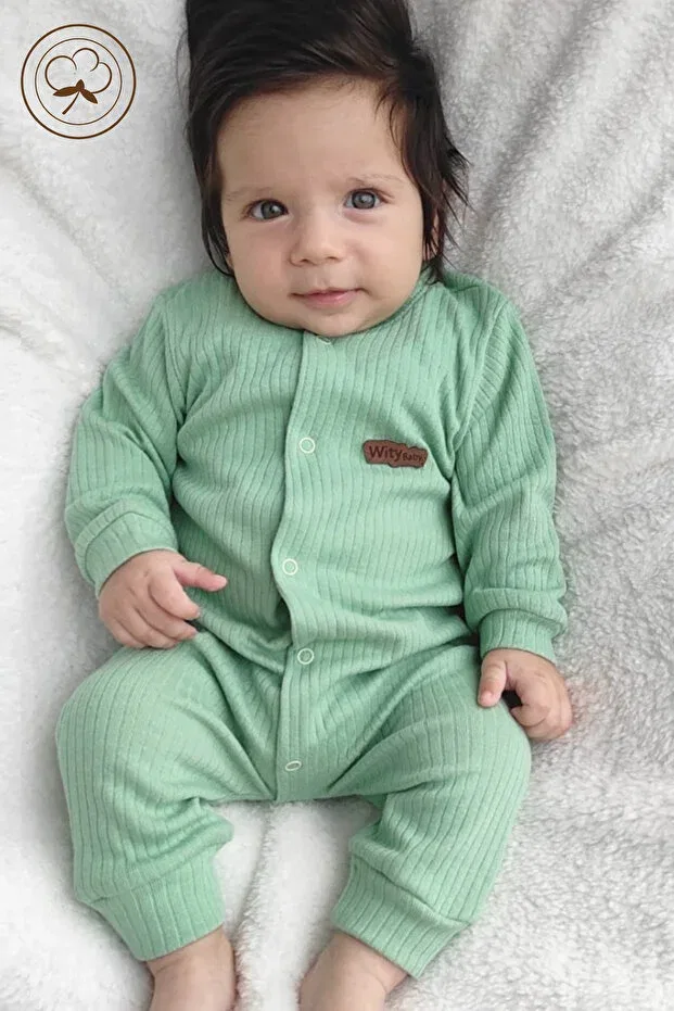 Детский ромпер для новорожденных с длинным рукавом Basics Dadamama, Green
