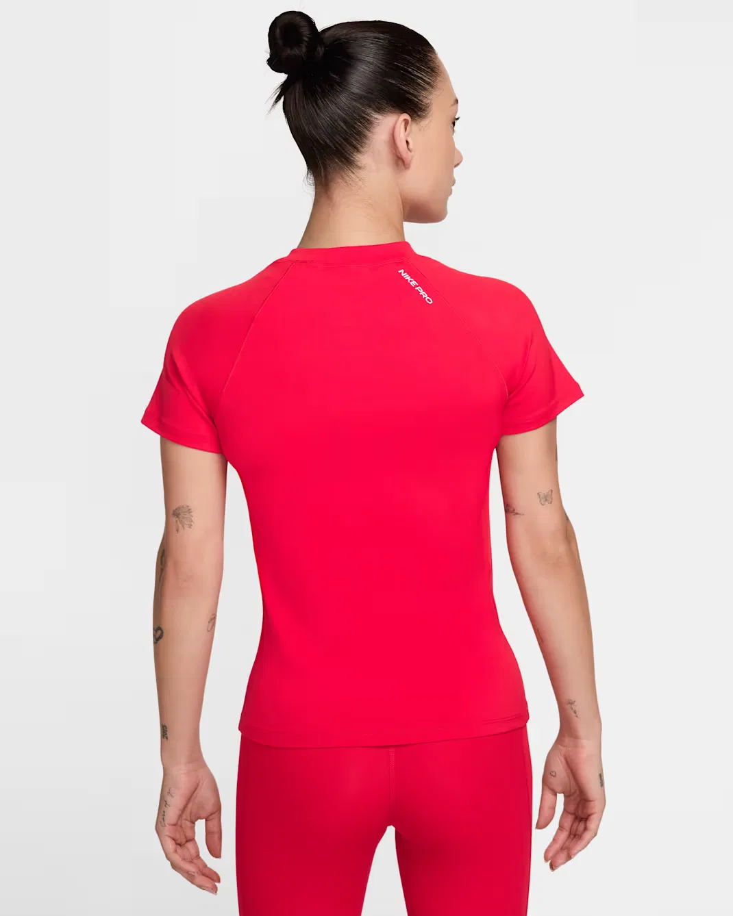 Женская футболка с коротким рукавом Dri-FIT Nike Pro, University Red/White — фото 2