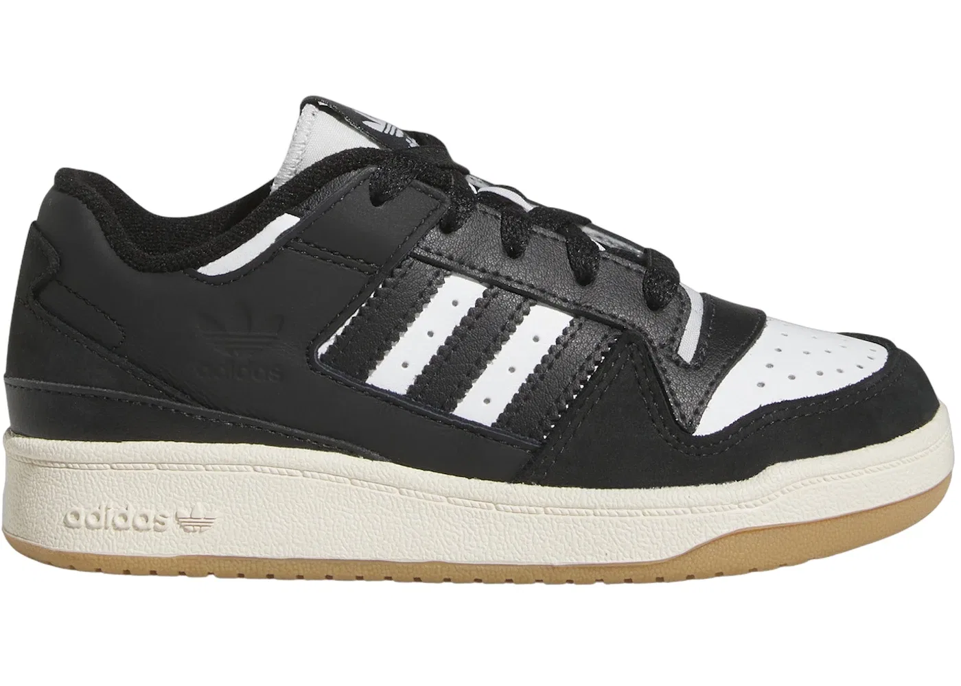 Детские кроссовки с низким верхом Adidas Forum Low, Core Black/Cloud White/Cream White
