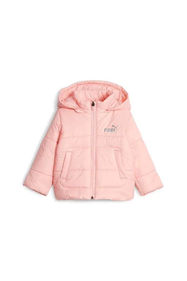 Детское пальто для девочек утепленное с капюшоном Puma, Peach Smoothie