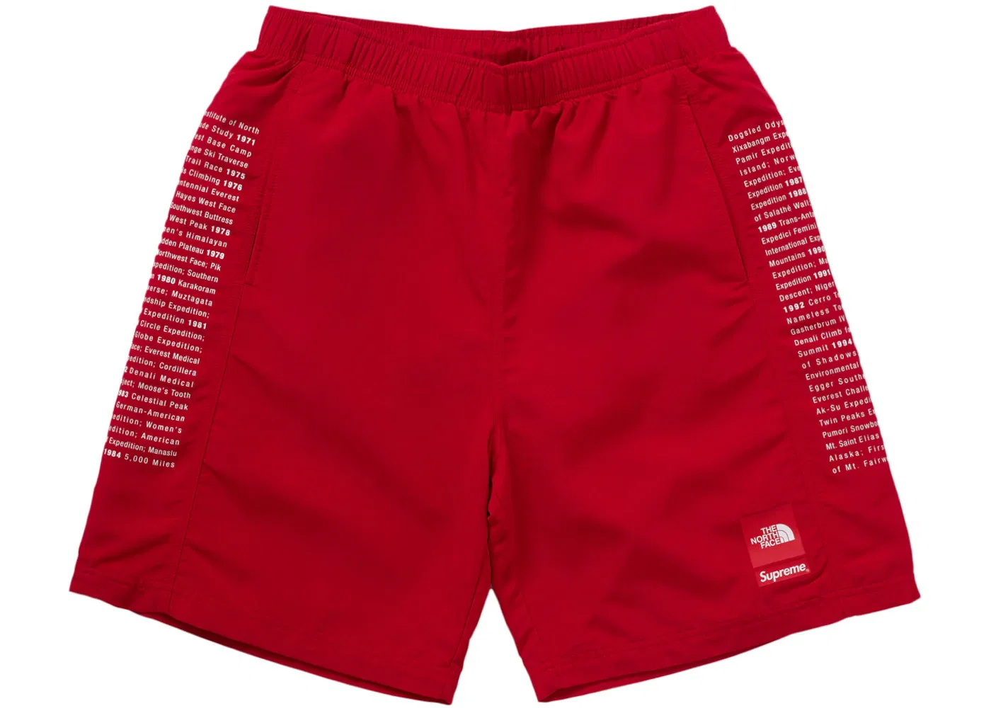 Мужские шорты с принтом Supreme The North Face, Red
