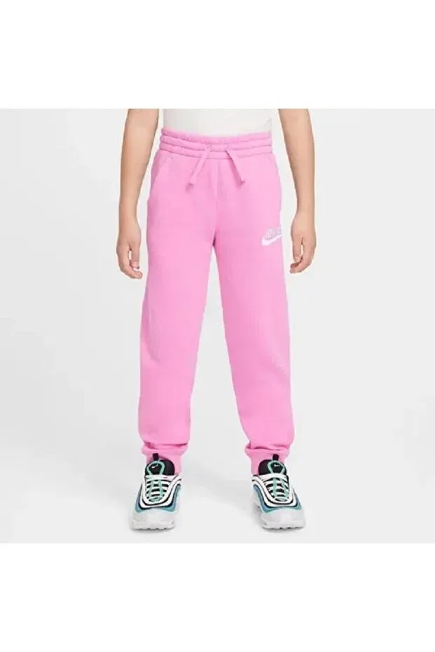 Детские спортивные штаны для девочек хлопковые Nike, Pink — фото 4