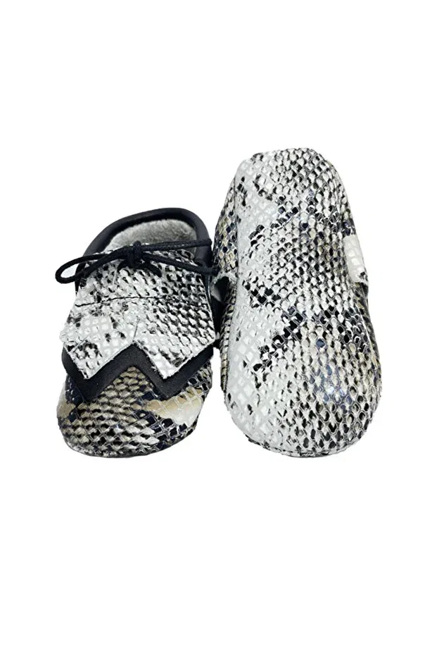 Детские пинетки для новорожденных с узором Evokids, White — фото 4