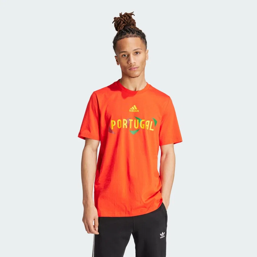 Футболка ADIDAS PERFORMANCE 'UEFA EURO24 Portugal' красного цвета — фото 2