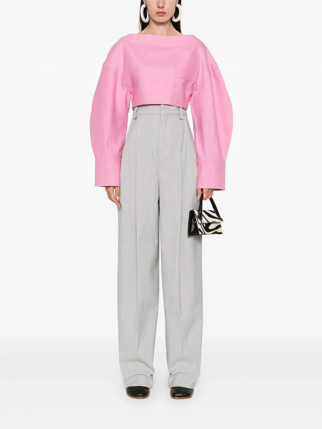 Брюки Le Pantalon Curzio Jacquemus, светло-серый — фото 4