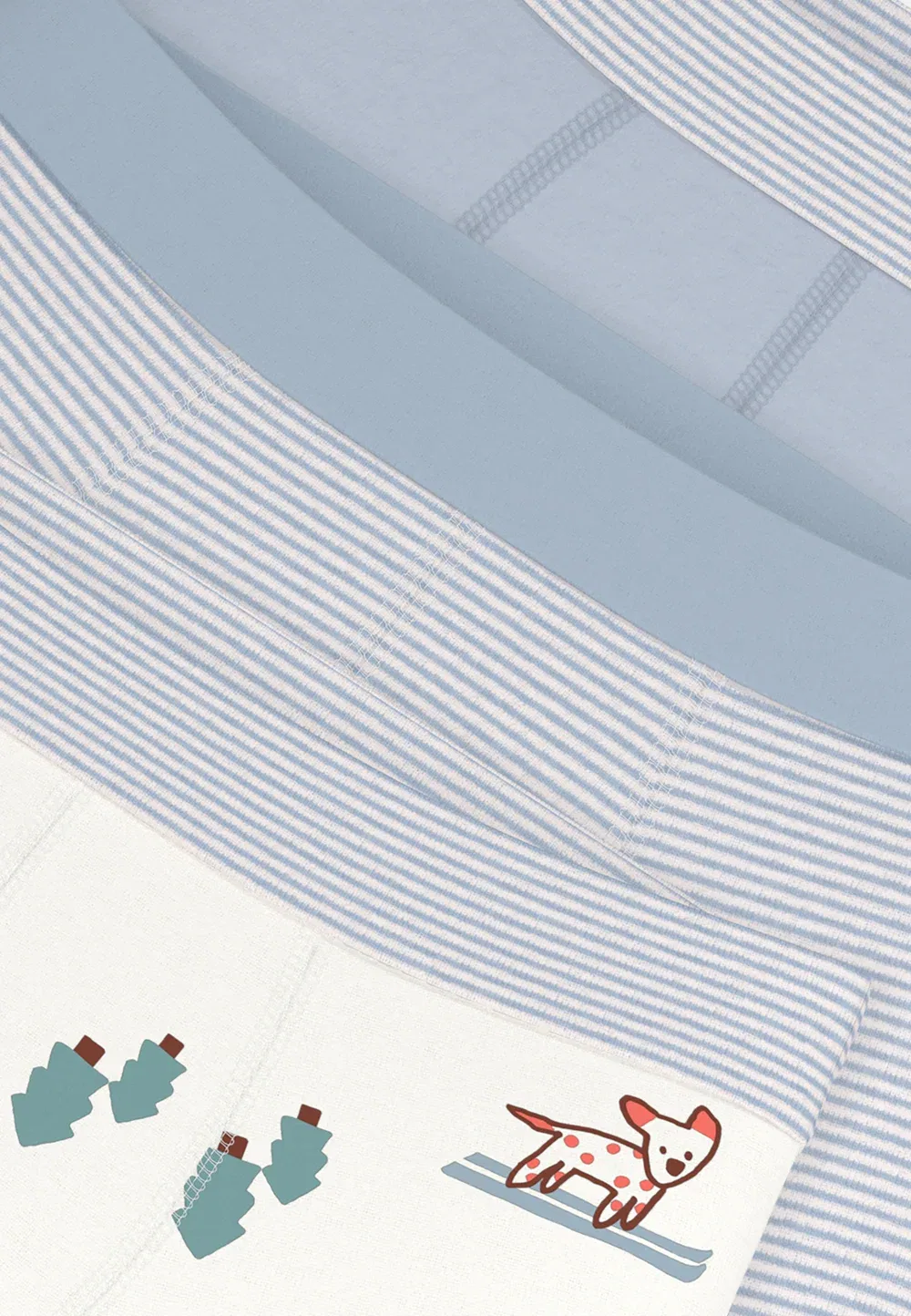 3 шт. - трусы Petit Bateau, Skyblue White — фото 3
